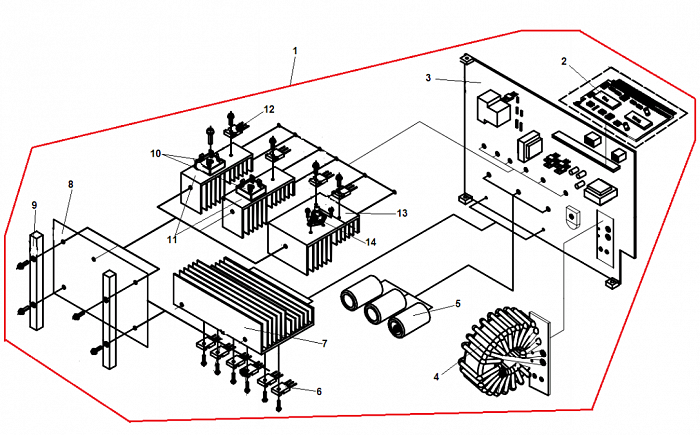 2 ТРАНСФОРМАТОР - ПЛАТА - ТРАНЗИСТОР ИНВЕРТОР СВАРОЧНЫЙ CHAMPION IW-1406,1A MINI