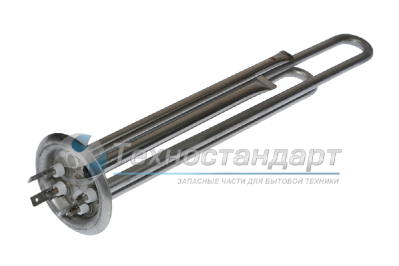 Тэн для водонагревателя, для Thermex, 2000W (700+1300), нержавейка, резьба под анод М4, L= 310 мм, фланец 64 мм, Thermowatt, Premium